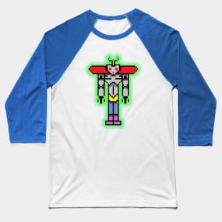 8-Bit Robot by Basement Mastermind Baseball T-Shirt